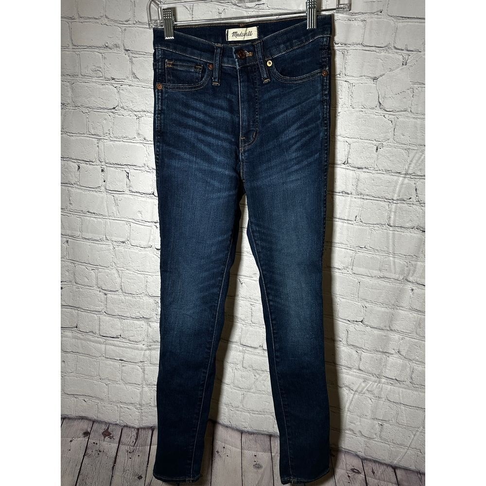 Madewell 10 High-Rise Skinny Jeans Dark Wash Indigo Size 24 Denim